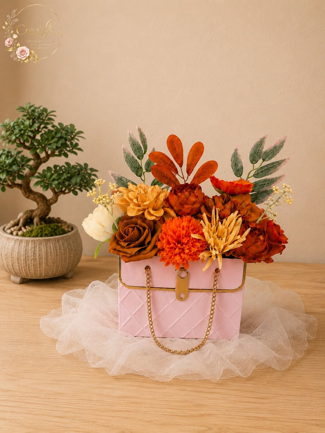 Sac a main fleuri Lueur d’Ambre