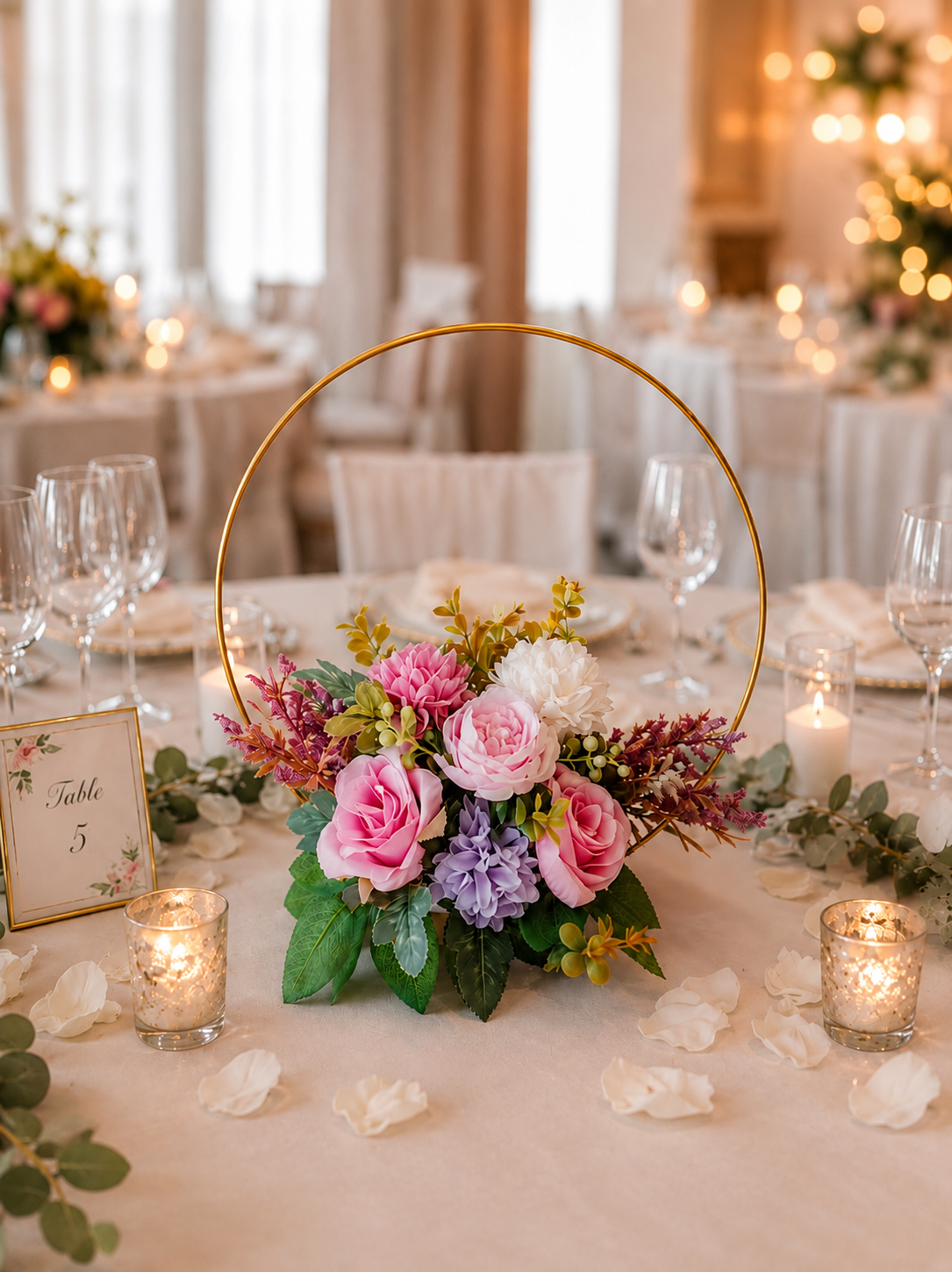 Anneau centre de table Douceur florale