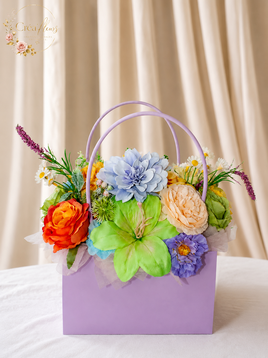 Sac fleuri Arc-en-ciel