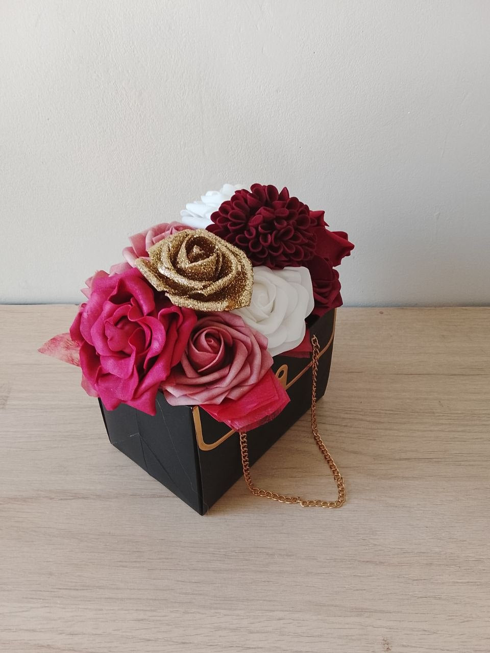 Sac à main fleuri rustique